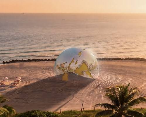 A Lore Supreme, a monumental public art installation by artist Christopher Joshua Benton commissioned by Faena Art for Miami Art Week