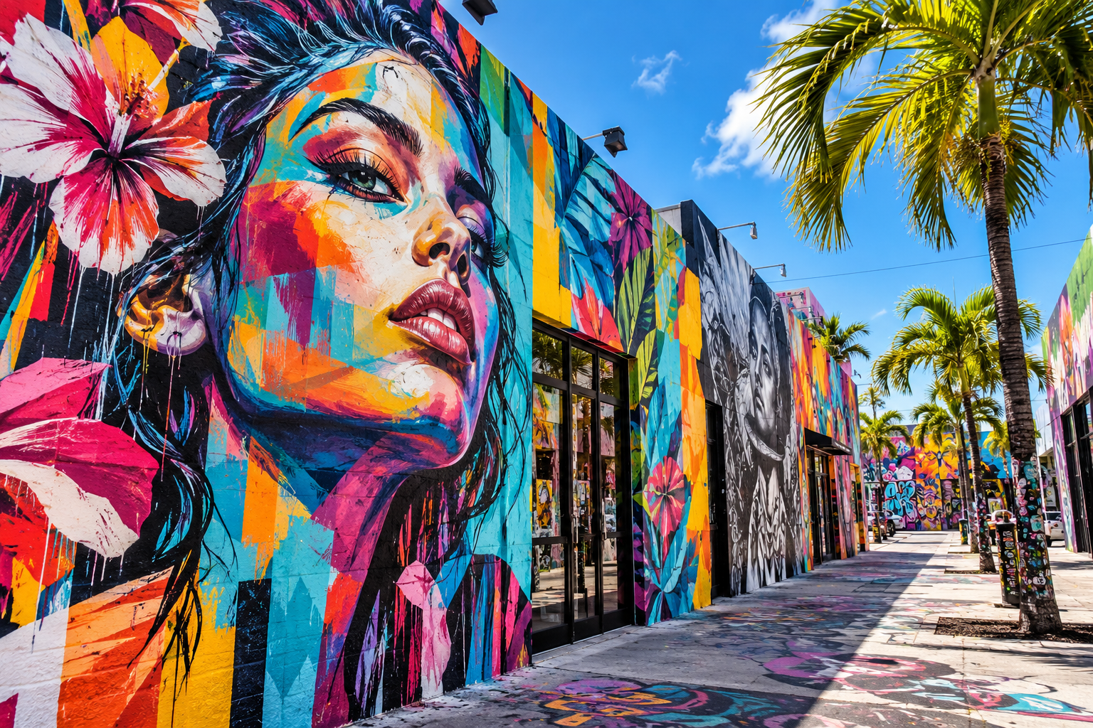 Vibrant Wynwood Mural Street Art
